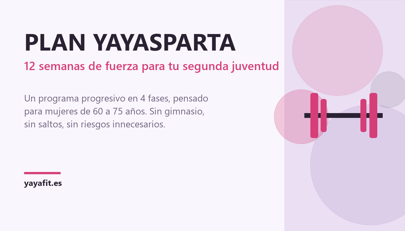 Plan Yayasparta: 12 semanas de fuerza para tu segunda juventud, en yayafit.es